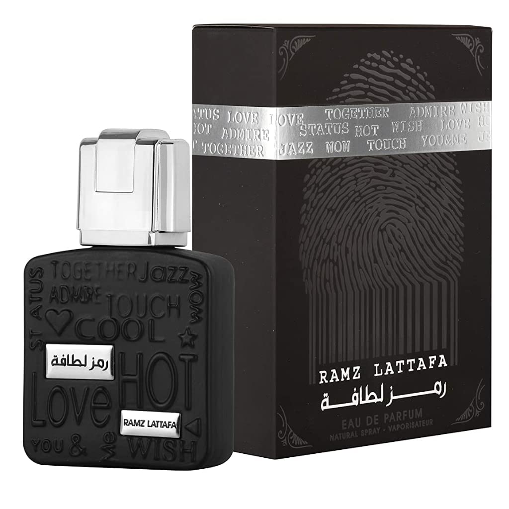 Lattafa Perfumes Ramz Lattafa Perfumes Silver Eau De Parfum Spray for Men, 3.4 Ounce
