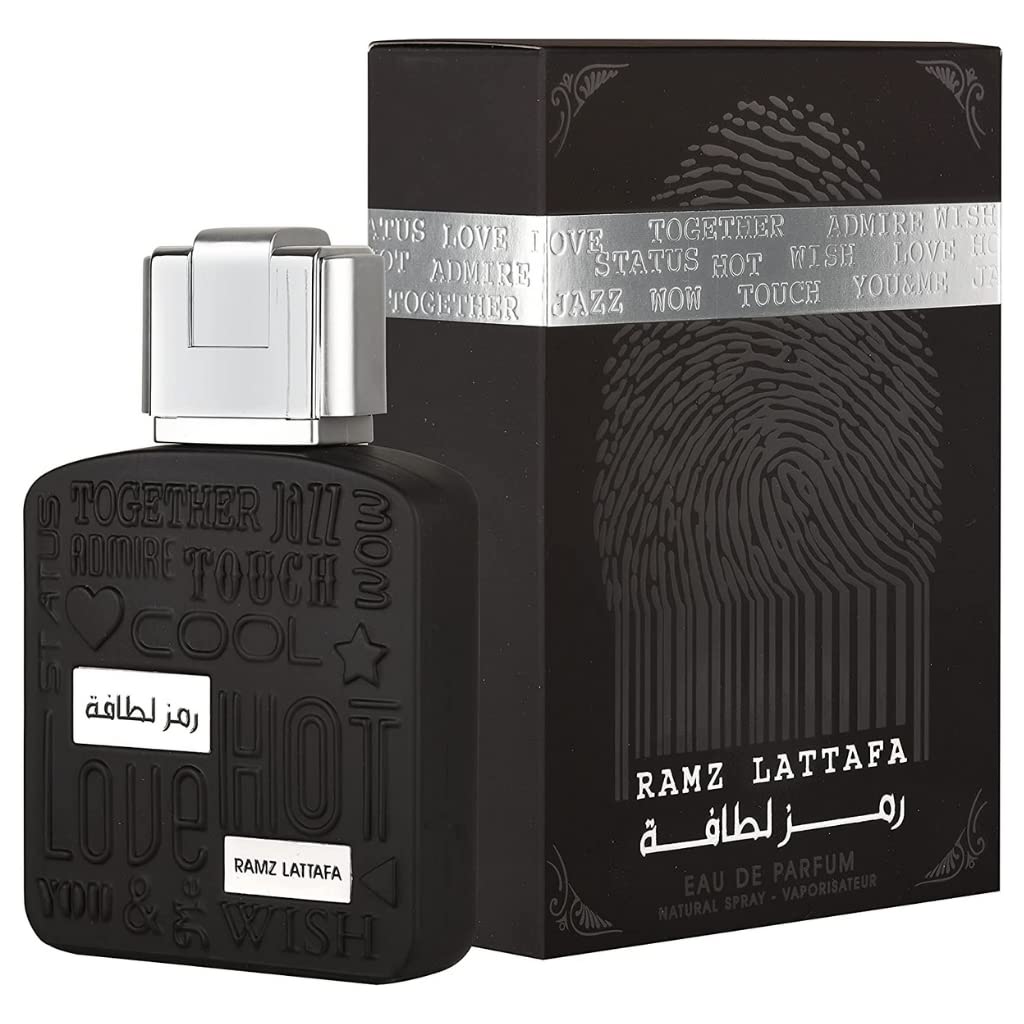 Lattafa Perfumes Ramz Lattafa Perfumes Silver Eau De Parfum Spray for Men, 3.4 Ounce