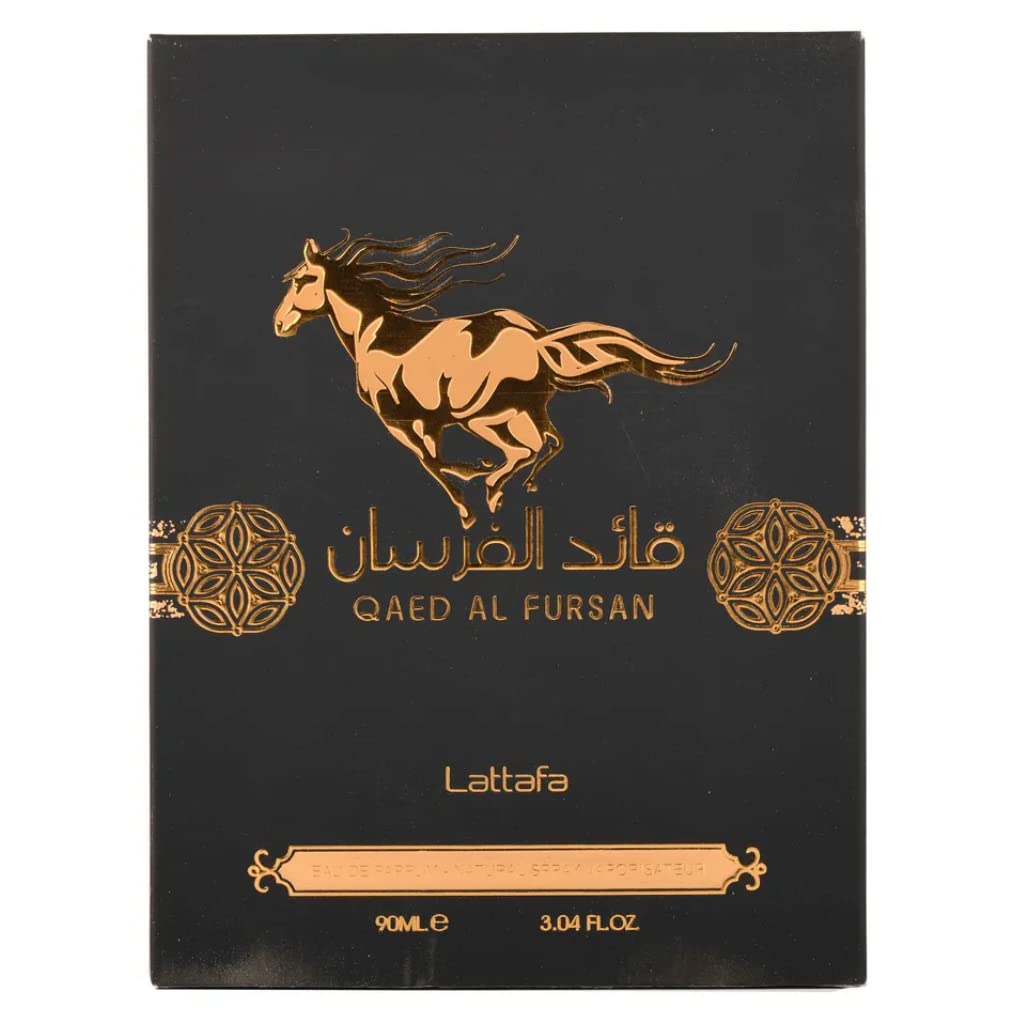 Lattafa Perfumes Qaed Al Fursan for Unisex Eau de Parfum Spray, 3 Ounce