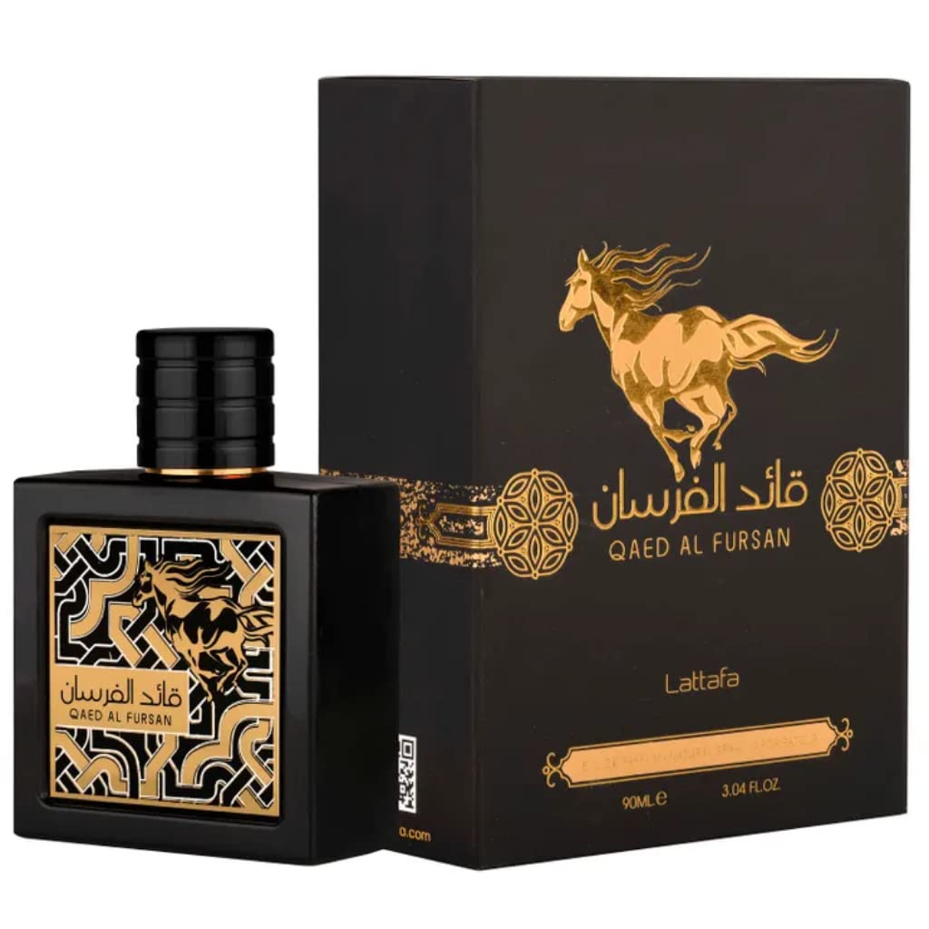 Lattafa Perfumes Qaed Al Fursan for Unisex Eau de Parfum Spray, 3 Ounce