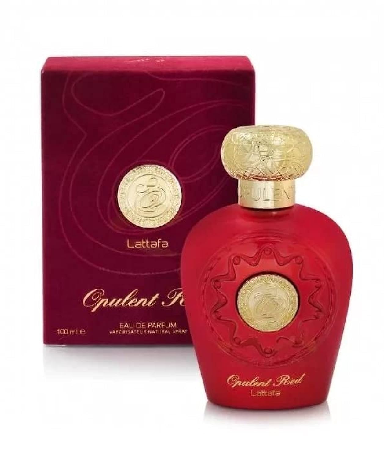 Lattafa Perfumes Opulent Red for Unisex Eau de Parfum Spray, 3.4 Ounce (137662)